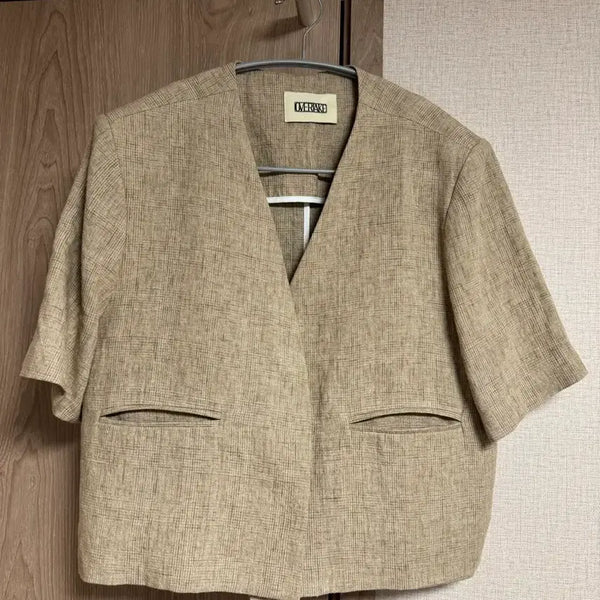 [BUNJANG] Overtake Short Sleeve Linen Jacket / 오버테이크 반팔 린넨 자켓 새상품