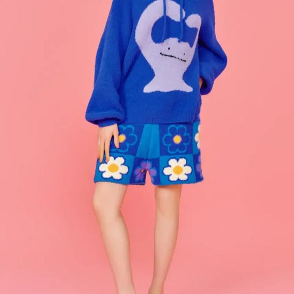 [BUNJANG] Wiggle Wiggle Pokémon Metamon Hooded Pajama Set with Acrylic Magnet Keychain / Wiggle 위글위글 포켓몬 후드 파자마 메타몽 +아크릴 자석 키링 세트
