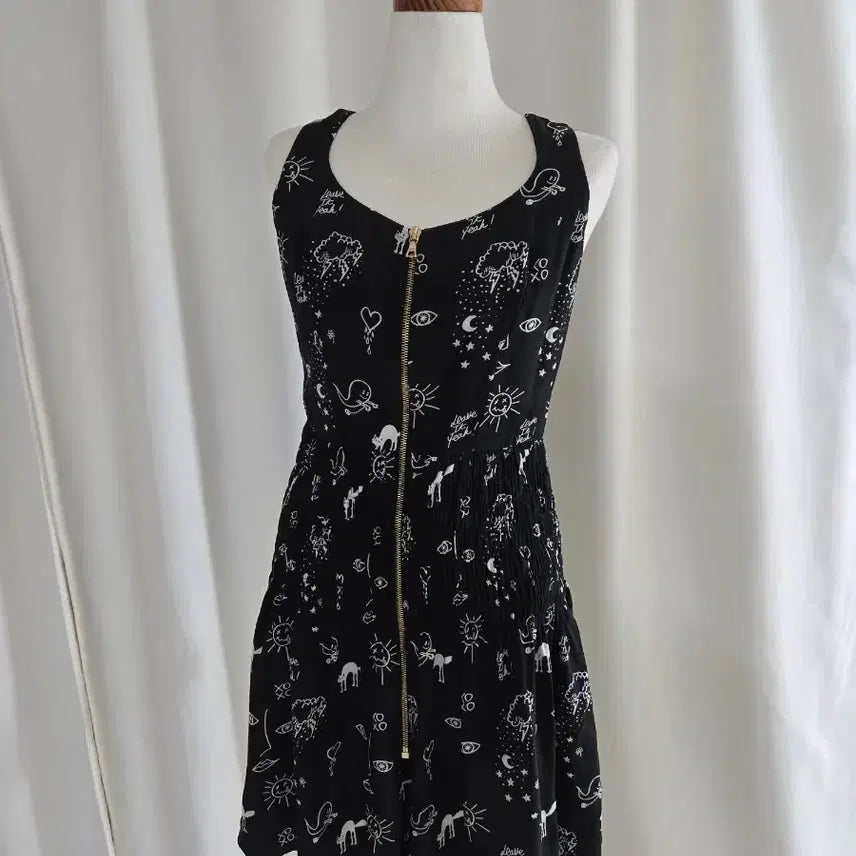 [BUNJANG] Sandro Silk Pattern Dress Size 2 / 산드로 실크 패턴 원피스
