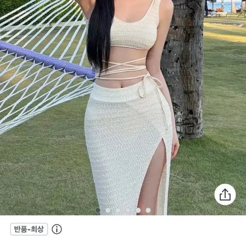 [BUNJANG] Be My Muse Nami Three-Piece Bikini Set with Long Skirt / 쓰리피스 수영복 비키니