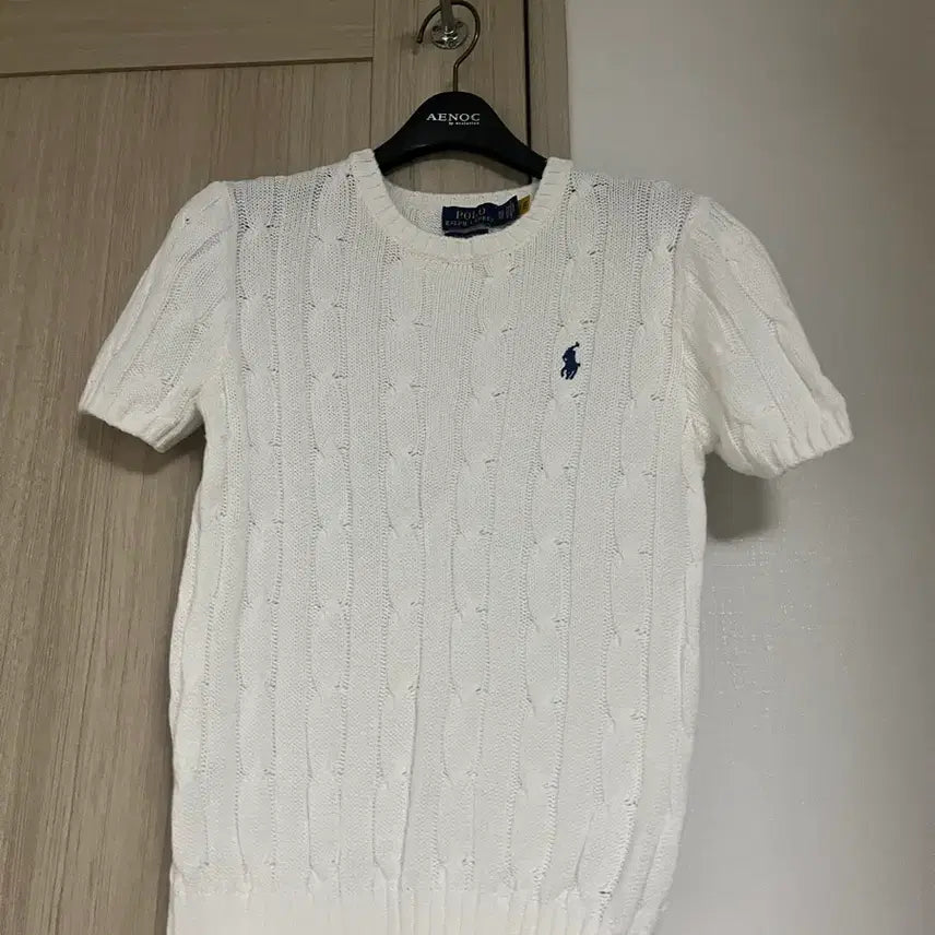 [BUNJANG] Polo Ralph Lauren White Short Sleeve Knit XS / 폴로 랄프로렌 화이트 반팔 니트 XS