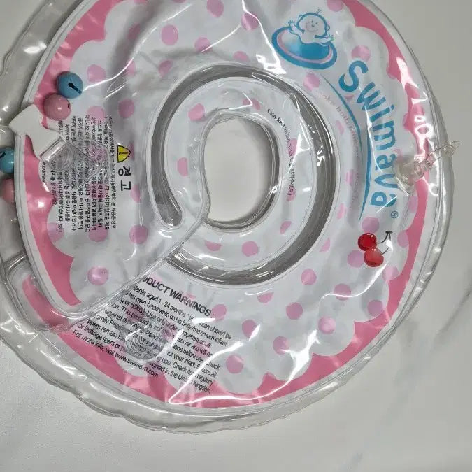 [BUNJANG] SwimbaBaby Baby Neck Float Pink Dot / 스위마바 아기 목튜브 핑크 도트
