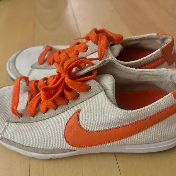 [BUNJANG] Nike Orange Swoosh Cotton Sneakers / 나이키 오렌지 스우시 코튼 스니커즈