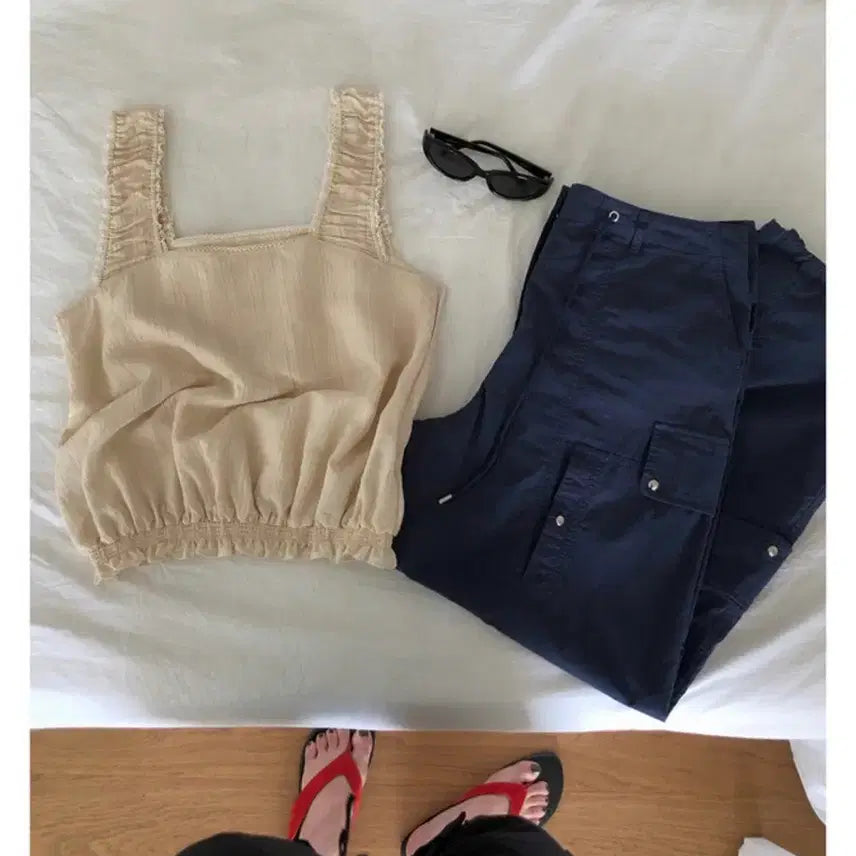 [BUNJANG] Marklebly Love You So Much Blouse Beige / 마크들리 러브유쏘머치 블라우스