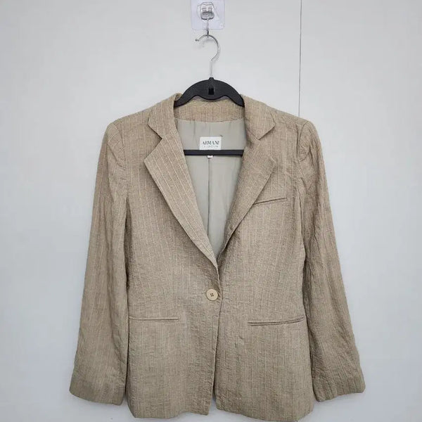 [BUNJANG] Armani Collezioni Women's Striped Blazer / [아르마니꼴레지오니] 90 55 여 스트라이프자켓