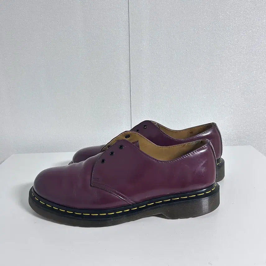 [BUNJANG] Dr. Martens 3-Eyelet Burgundy Derby Shoes (Size 270) / 닥터마틴 3홀 버건디 더비(270)