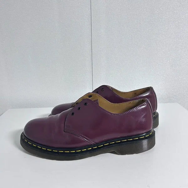 [BUNJANG] Dr. Martens 3-Eyelet Burgundy Derby Shoes (Size 270) / 닥터마틴 3홀 버건디 더비(270)