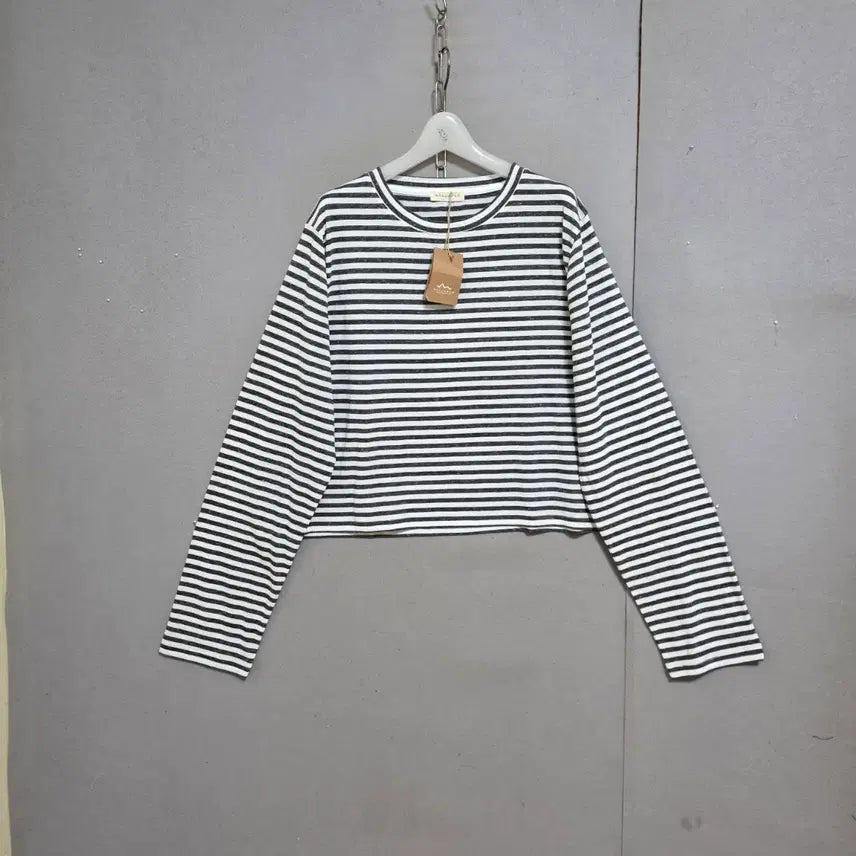 [BUNJANG] Striped Long Sleeve Loose Fit T-Shirt / 여름활용 긴팔 루즈핏 티셔츠 FF   n7616  미착용제품