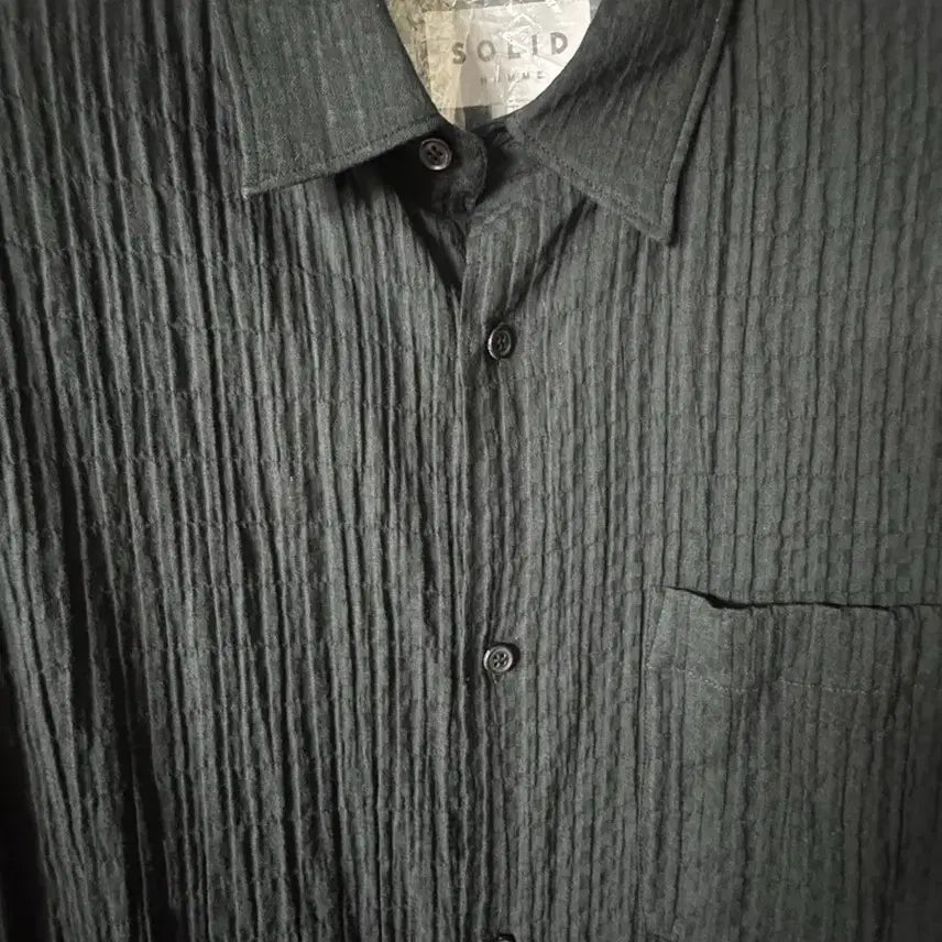 [BUNJANG] Solid Homme 26SS Black Cotton Check Shirt / 솔리드옴므 26ss 블랙 코튼 체크 셔츠