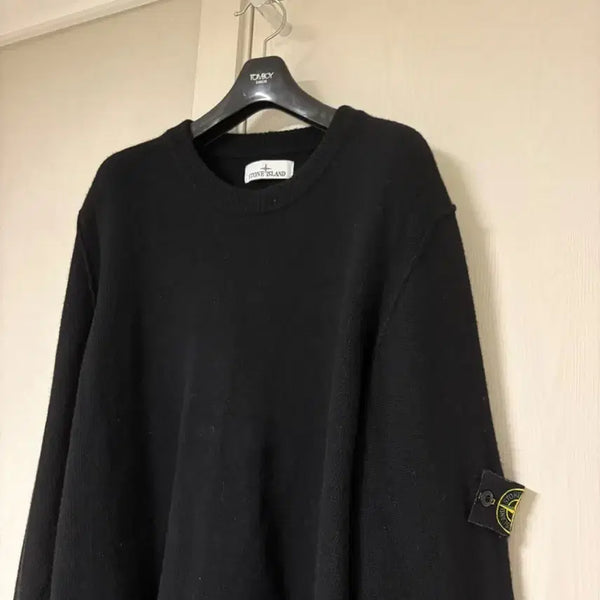 [BUNJANG] Stone Island Lambswool Knit XL / [새상품급/XL]스톤아일랜드 램스울 블랙 니트 Xl 새상품급