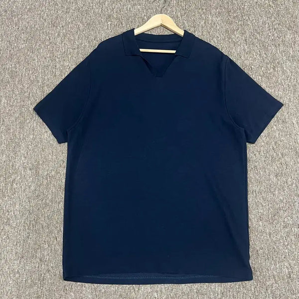 [BUNJANG] ZARA Short Sleeve Knit Polo Shirt Navy XL / 자라 ZARA 반팔 니트 카라티 XL 네이비