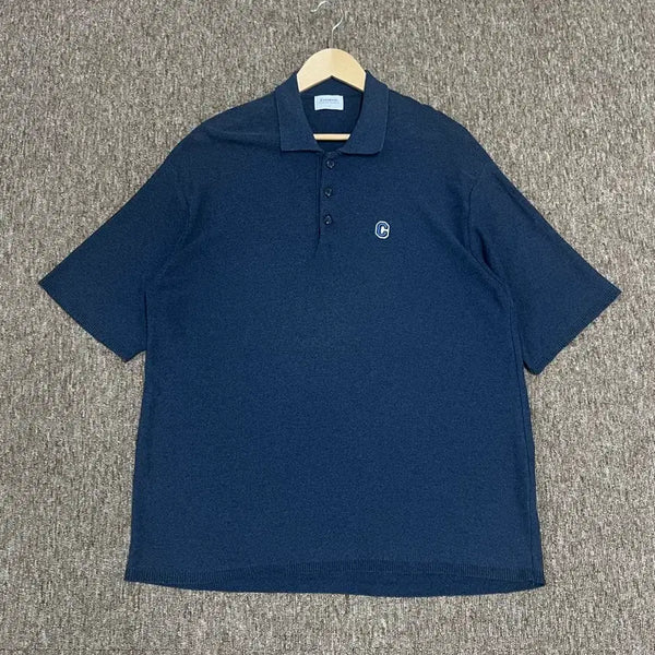 [BUNJANG] Covernat Navy Collared T-Shirt Size M / 커버낫 네이비 카라티 M