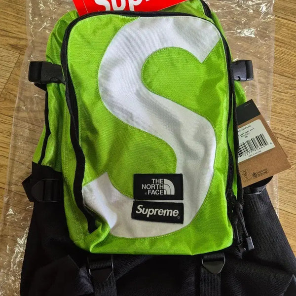 [BUNJANG] Supreme x The North Face S Logo Backpack Lime / 슈프림 노스페이스 S로고 백팩 라임