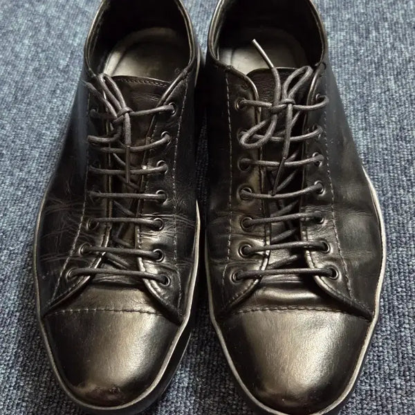 [BUNJANG] Prada Men's Leather Sneakers Black / 프라다 남성 가죽 스니커즈 블랙