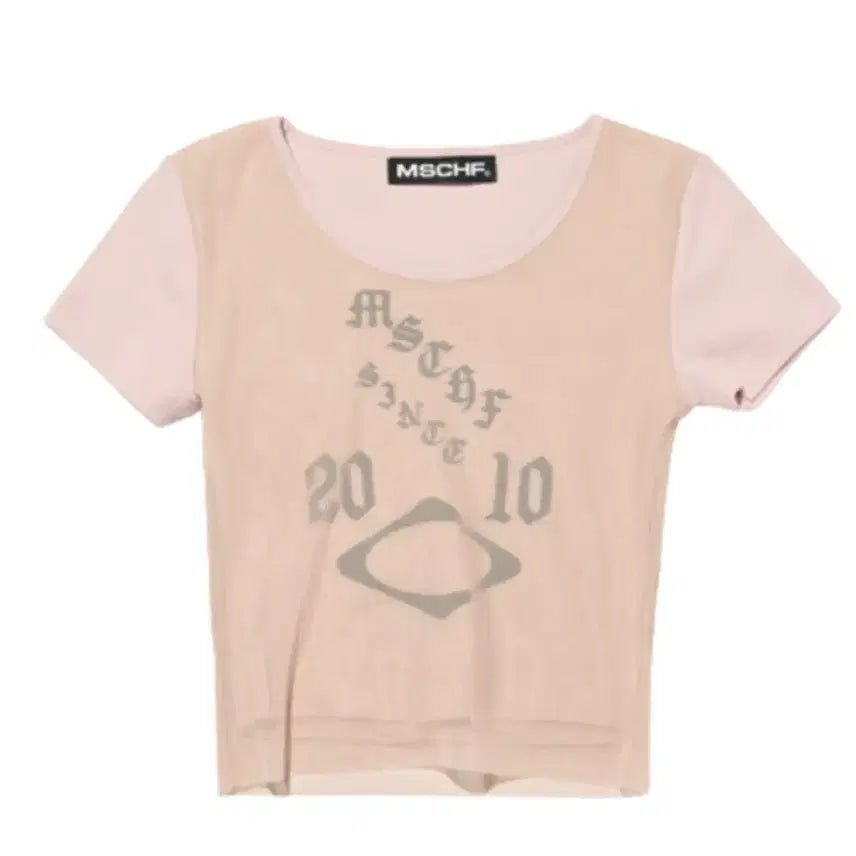 [BUNJANG] Mischief Sheer Mesh Top Beige S / 미스치프 시어 메쉬 탑 베이지 S