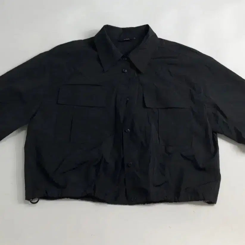 [BUNJANG] SISTINA Black Crinkled Short-Sleeve Shirt / 시스티나  바스락 셔츠 블랙