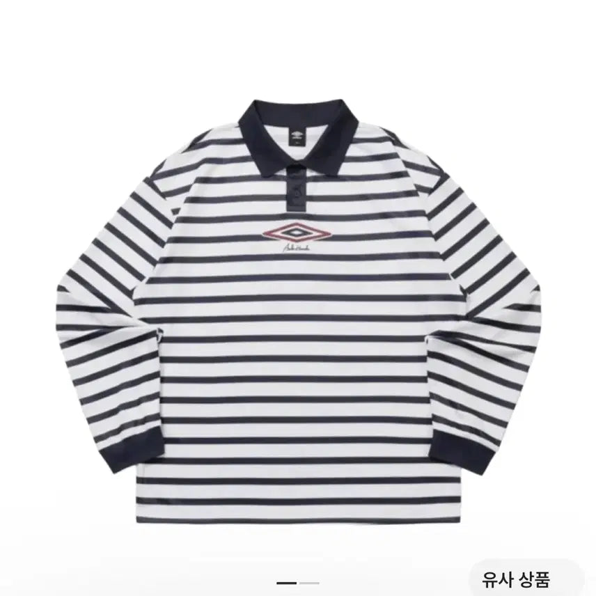 [BUNJANG] Asahi Umbro Striped T-Shirt / 아사히 엄브로 스트라이프 티 (포카O)
