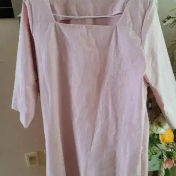 [BUNJANG] Anna Di Alba Pink Square Neck Dress / 안나디바 핑크원피스