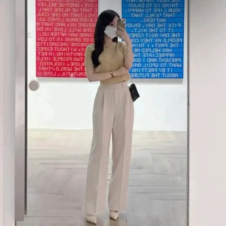 [BUNJANG] Unicon Pintuck Wide Slacks / 유니콩 핀턱 와이드 슬랙스