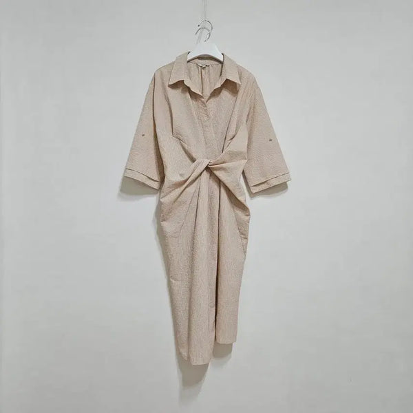 [BUNJANG] Moneta Seersucker Long Dress / 모네타 시어서커 롱원피스