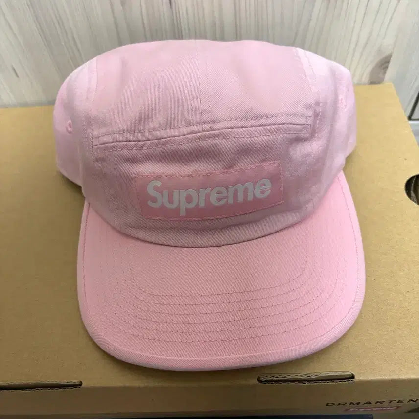 [BUNJANG] Supreme Washed Chino Twill Camp Cap Pink / 25FW 슈프림 워시드 치노트윌 캠프캡 핑크