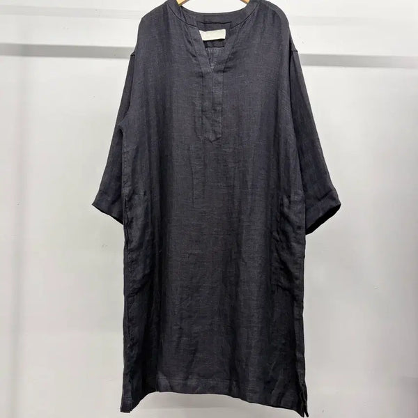 [BUNJANG] 100% Linen Herringbone Dress / 린넨100% WATER 헤링본 린넨 원피스 F
