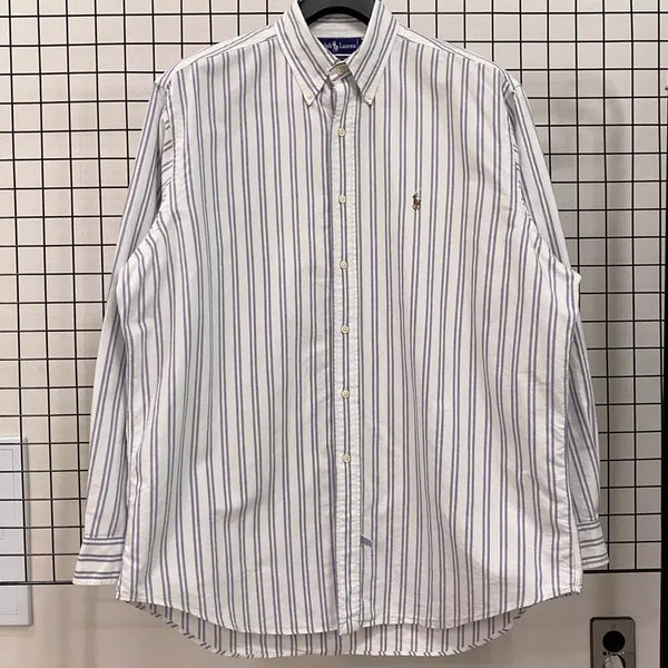 [BUNJANG] Polo Ralph Lauren Striped Oxford Shirt 3XL / <3XL> 폴로 랄프로렌 빅사이즈 스트라이프 옥스포드 셔츠