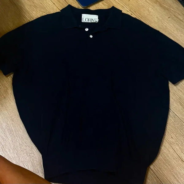 [BUNJANG] Ront Short Sleeve Knit Black / 론트 반팔 니트 블랙