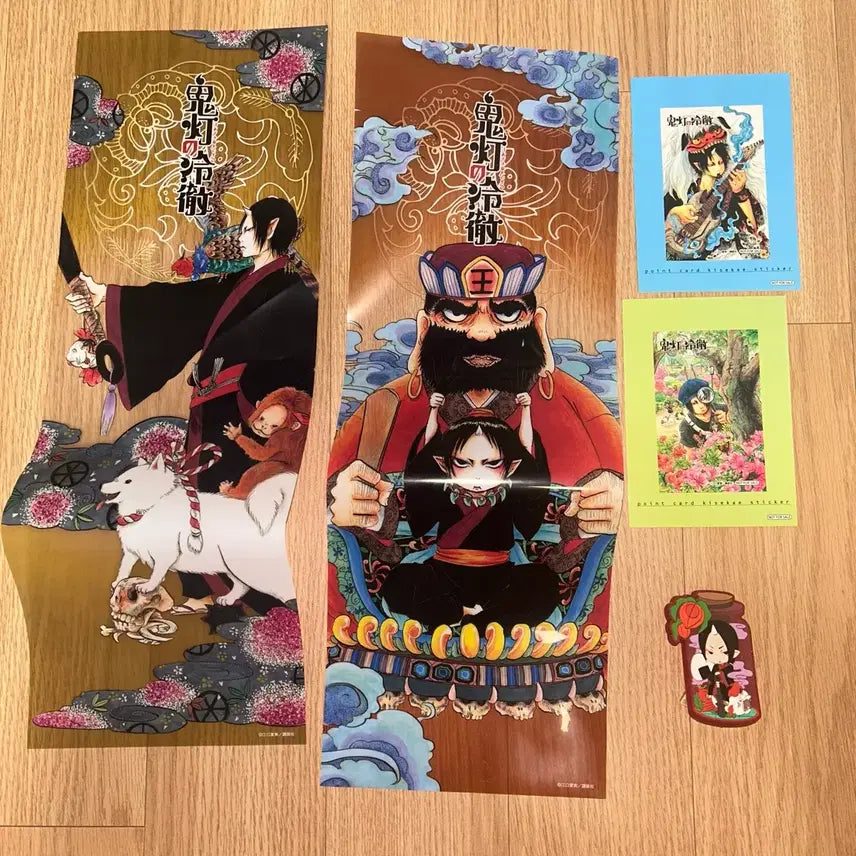 [BUNJANG] Hoozuki's Coolheadedness Clear Poster, Postcard Sticker, and Rubber Clip Bundle / 호오즈키의 냉철 굿즈