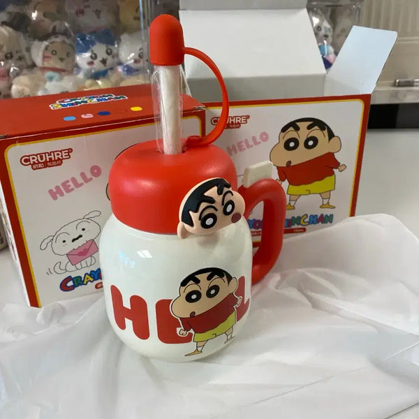 [BUNJANG] Crayon Shin-chan Stainless Steel Tumbler with Straw 730ml / 짱구 빨대 스텐컵 730ml