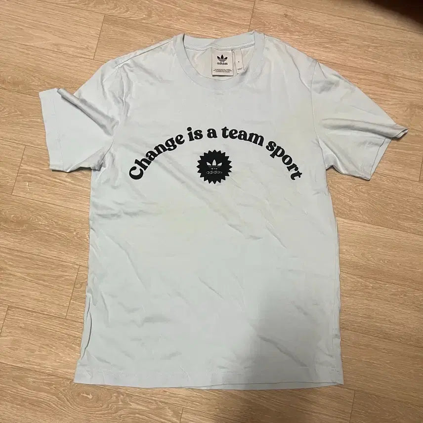 [BUNJANG] Adidas Short Sleeve T-Shirt Sky Blue / 아디다스 반팔