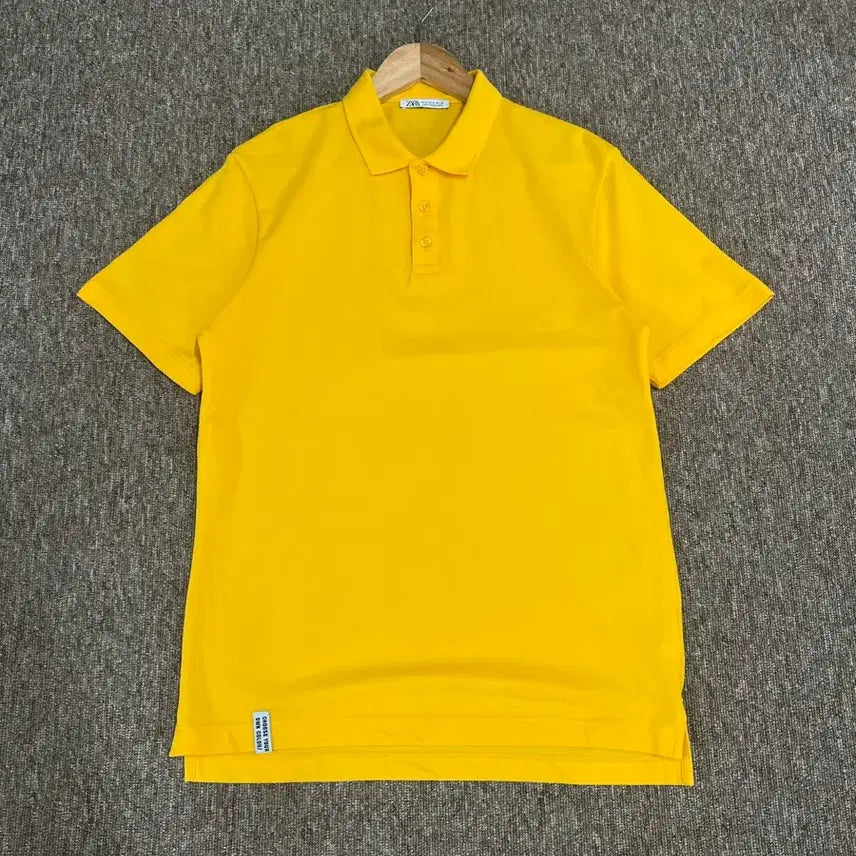 [BUNJANG] ZARA Yellow Short-Sleeve Polo Shirt S / 자라 ZARA 옐로우 반팔 카라티 S