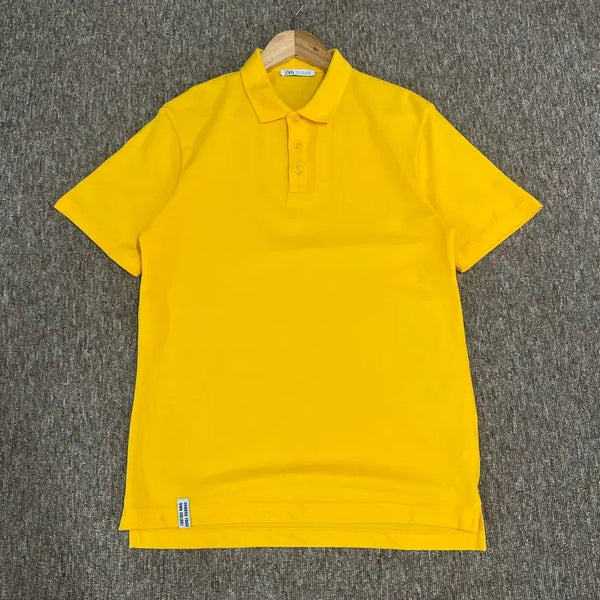 [BUNJANG] ZARA Yellow Short-Sleeve Polo Shirt S / 자라 ZARA 옐로우 반팔 카라티 S