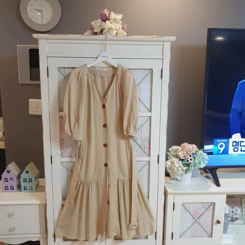 [BUNJANG] On & On Beige Long Dress / 온앤온 롱원피스/55-정66