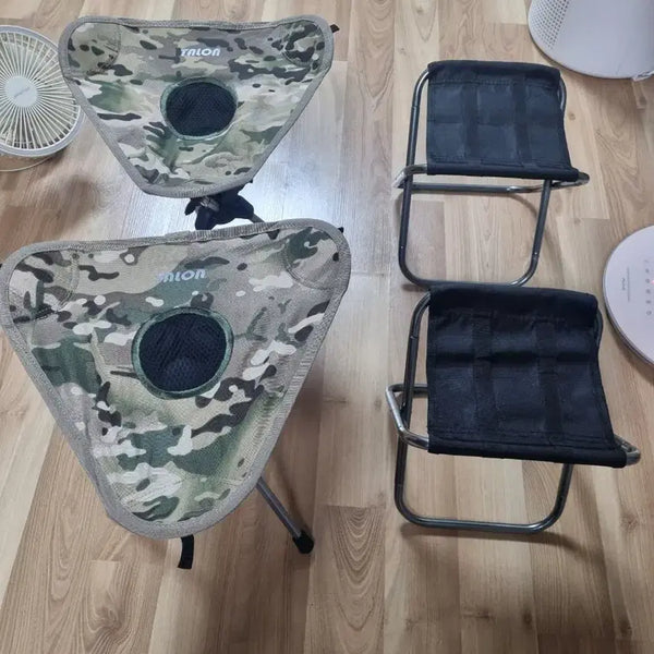 [BUNJANG] 4x Multi-Purpose Folding Camping & Fishing Chair / 캠핑,낚시 등 다용도 푹씬 의자 네개