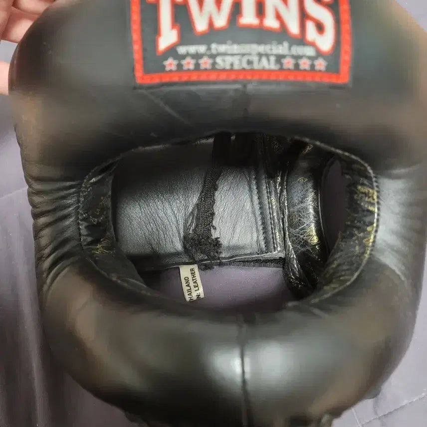 [BUNJANG] Twins Headgear Black Genuine Leather L Size / 트윈스 헤드기어 블랙 천연가죽l사이즈