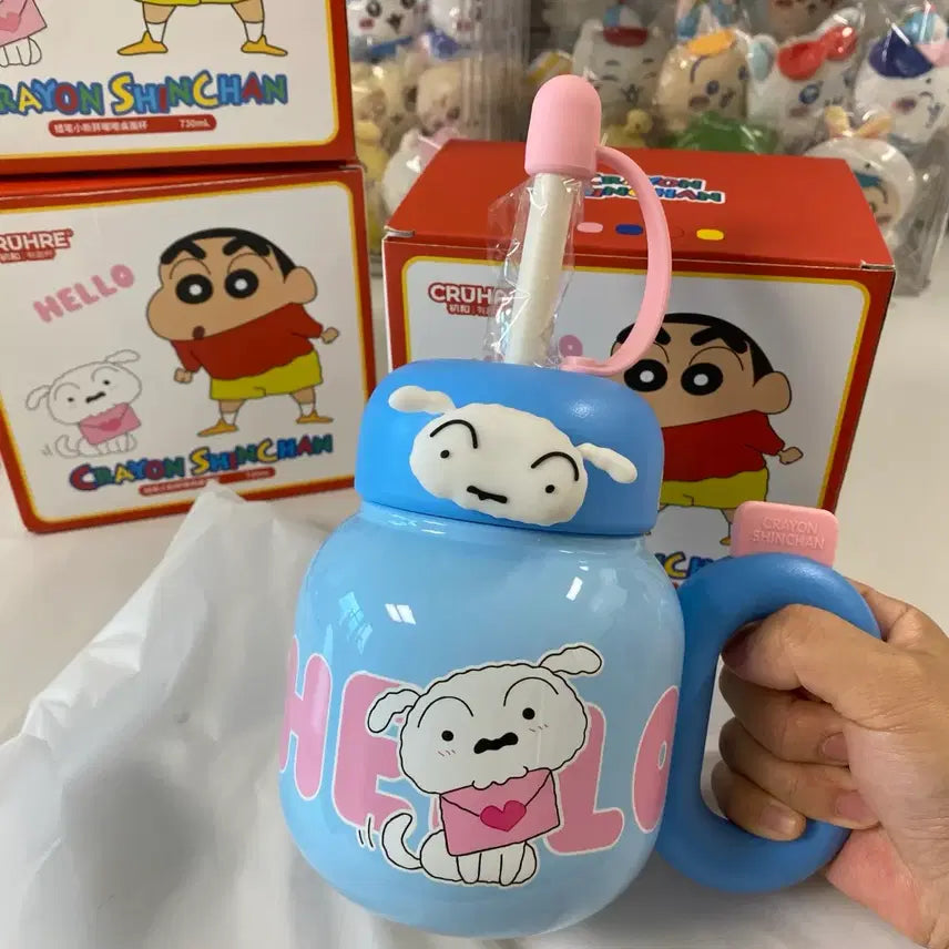 [BUNJANG] White Dog Stainless Steel Straw Tumbler 730ml / 흰둥이 빨대 스텐컵 730ml