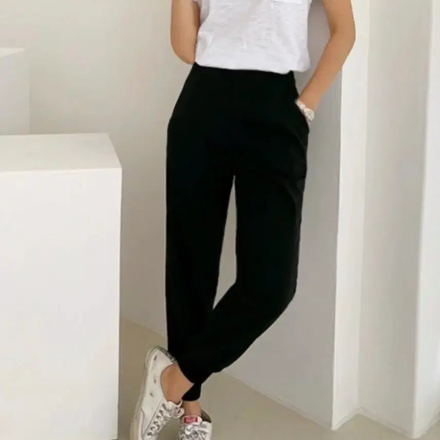 [BUNJANG] Love Paris Summer Jogger Pants Black / 러브패리스 조거팬츠