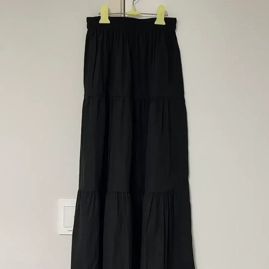 [BUNJANG] miello Black Banding Maxi Long Skirt / [새상품]miello 미엘로 캉캉 밴딩 맥시 롱스커트