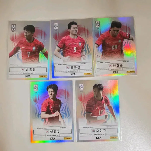 [BUNJANG] 2026 Panini Soccer Cards (Son Heung-min, Cho Gue-sung, Oh Hyeon-gyu, Yang Hyun-jun, Seol Young-woo) Set / 2026 파니니 축구 카드 (손흥민 조규성 오현규 양현준 설영우)