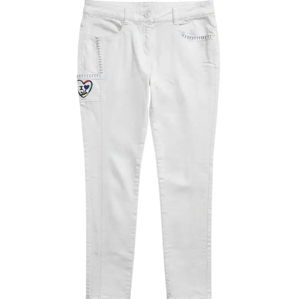[BUNJANG] Castelbajac Golf White Cotton Pants / 여성70/ 까스텔바작 골프 화이트 코튼 면 팬츠 바지