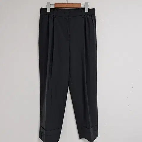 [BUNJANG] System Women's Summer Pinched-Pleat Slacks Black / 시스템 핀턱슬랙스 여름