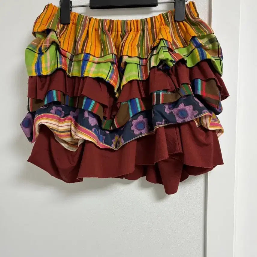 [BUNJANG] Comme des Garçons Pattern Mix Skirt / 꼼데가르송 패턴 믹스 스커트