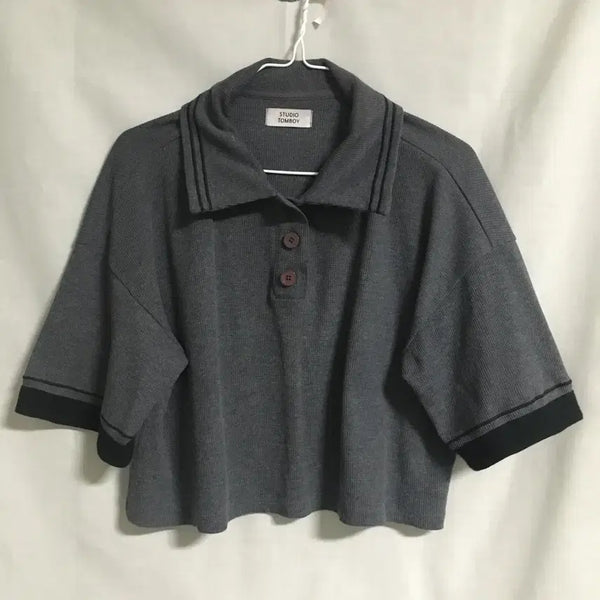 [BUNJANG] Studio Tomboy 22' Collar Neck Knit (Free Size) / 스튜디오톰보이 22 카라넥 니트 F