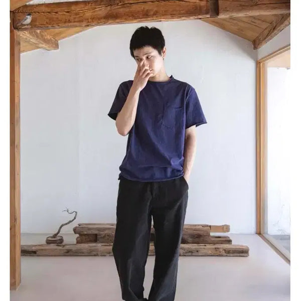 [BUNJANG] Ham Roll Pocket T-Shirt Grape / [1] ham 롤 포켓 티셔츠 grape