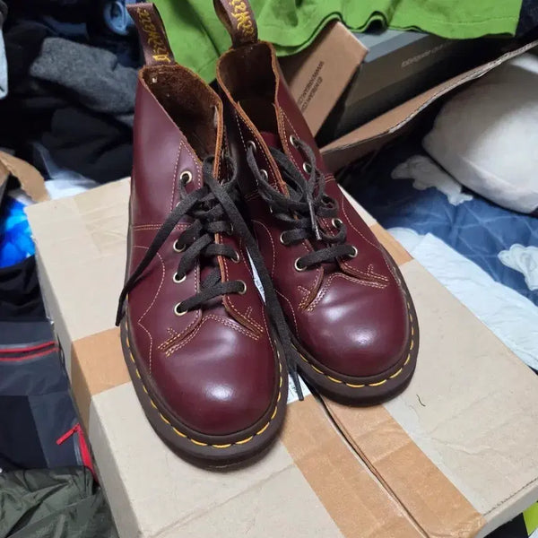 [BUNJANG] Dr. Martens Church Burgundy Boots UK 5 (240mm) / 닥터마틴 처치 버건디 워커 uk5(240)