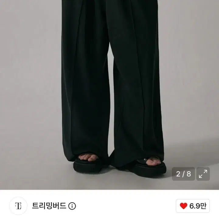[BUNJANG] trimingbird Banding Sweat Setup Pants Black OS / 트리밍버드 밴딩 스웻 세트업 팬츠 블랙 OS