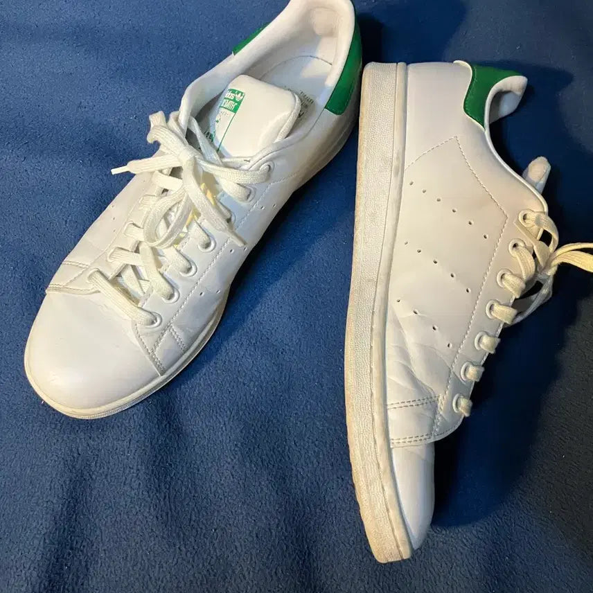 [BUNJANG] Adidas Stan Smith Vegan White Green Shoes / [285] 아디다스 스탠스미스 화이트 그린