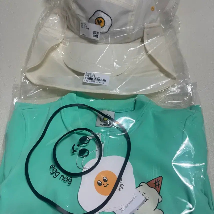 [BUNJANG] Eggnock Mint Bear Jelly Two-Piece Set 10y, Egg Swim Cap 4, New / 에그녹 민트 곰젤리 투피스 10y +에그 수영모자 4 새상품