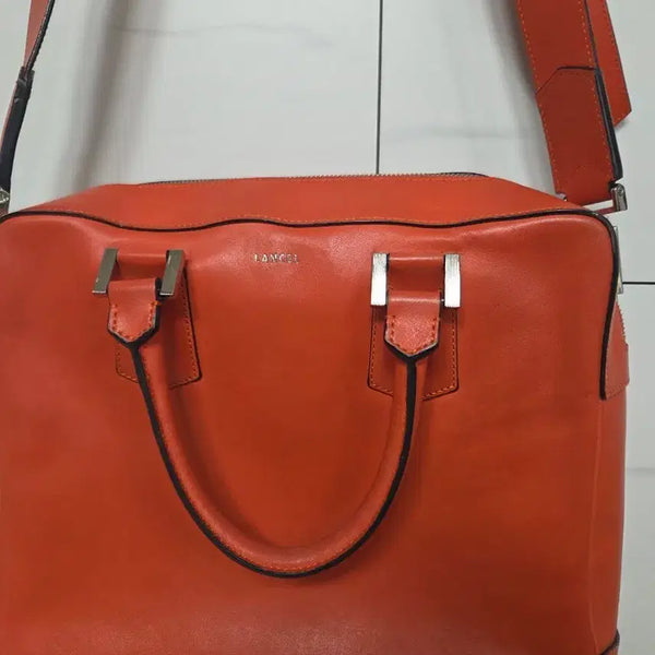 [BUNJANG] Lancel Women's Leather Tote Bag - Toned Orange / 랑셀 여성 토트백 오렌지